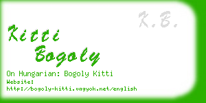 kitti bogoly business card